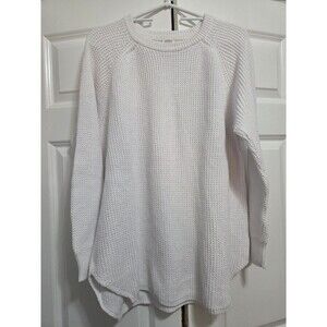 CORE Life White Cotton Long Sleeve Sweater Pullover Women's XL